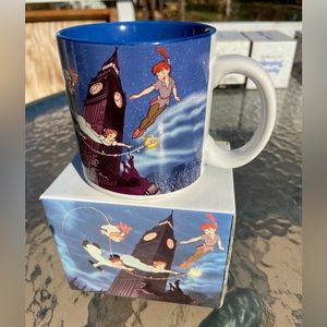 Vintage Walt Disney Peter Pan Tinkerbell Coffee Cup Mug 12 oz. Made in Japan